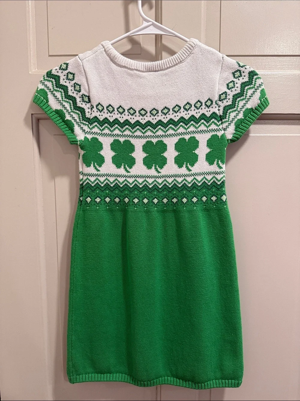 Gymboree Girls Shamrock Fairisle Sweater Dress Little Leprechaun Size 7